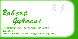 robert gubacsi business card